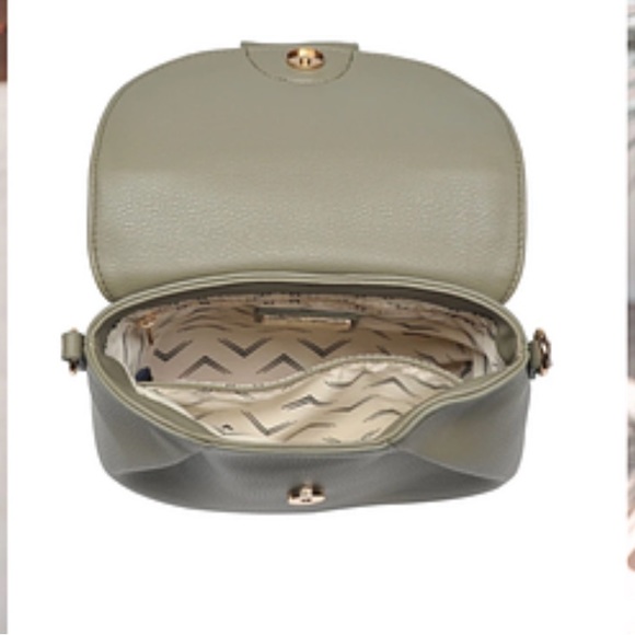 NWT VICI ALANA CROSSBODY GENUINE SUEDE & FAUX LEATHER BAG PURSE IN SAGE - Picture 4 of 4